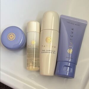 Tatcha Skincare Set in Cream and Purple